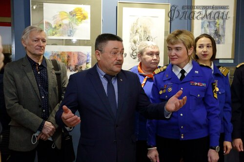 Открытие выставки работ  художника-иллюстратора Евгении Ивановны Стерлиговой YE1A0526